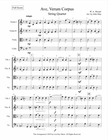 Ave Verum Corpus String Quartet Page 2