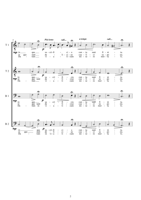 Ave Vivens Hostia Motet For Male Choir Ttbb A Cappella Page 2