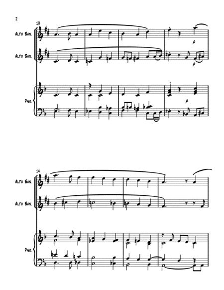 Away In A Manger Alto Saxophone Duet With Optional Piano Accompaniment Page 2