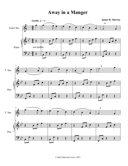 Away In A Manger B Flat Saxes Page 2