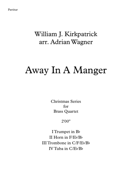 Away In A Manger Brass Quartet Arr Adrian Wagner Page 2