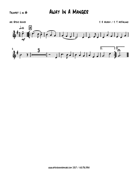 Away In A Manger Christmas Brass Quintet Page 2