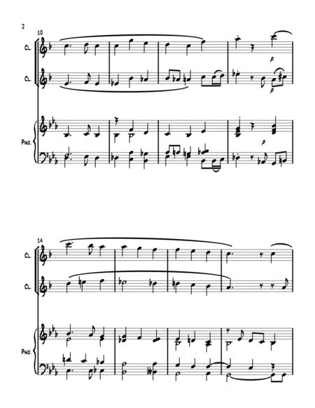 Away In A Manger Clarinet Duet With Optional Piano Accompaniment Page 2