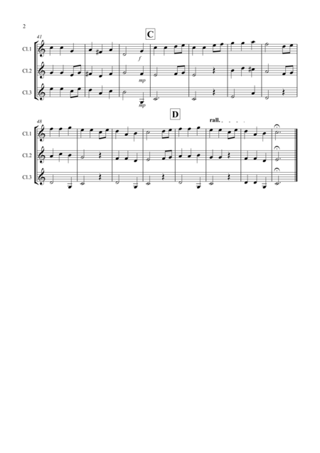 Away In A Manger For Clarinet Trio Page 2