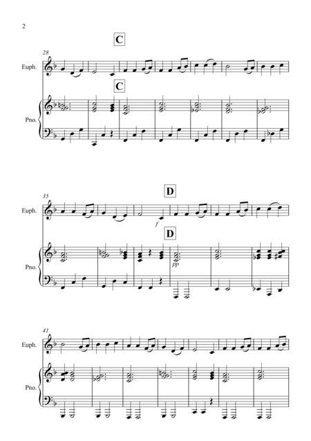 Away In A Manger For Euphonium And Piano Page 2