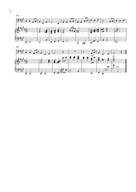 Away In A Manger Gospel Style For Double Bass And Piano Page 2