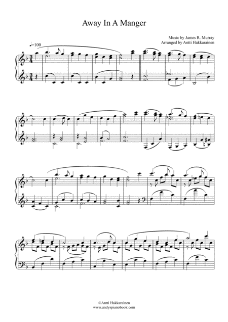 Away In A Manger Piano Page 2