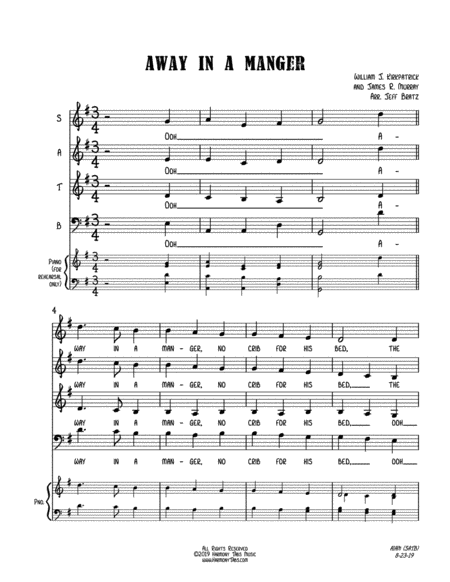 Away In A Manger Satb A Cappella Page 2