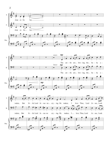 Away In A Manger Satb Page 2