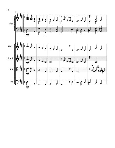 Away In A Manger String Quartet With Optional Piano Accompaniment Page 2