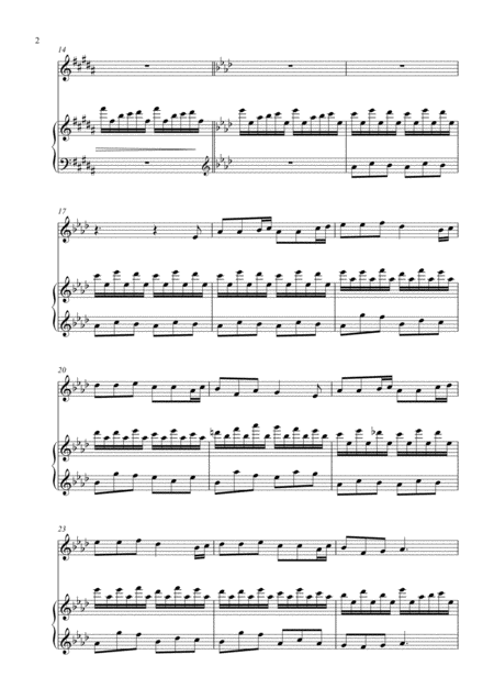 Away In A Manger Treble Instrument And Piano Page 2