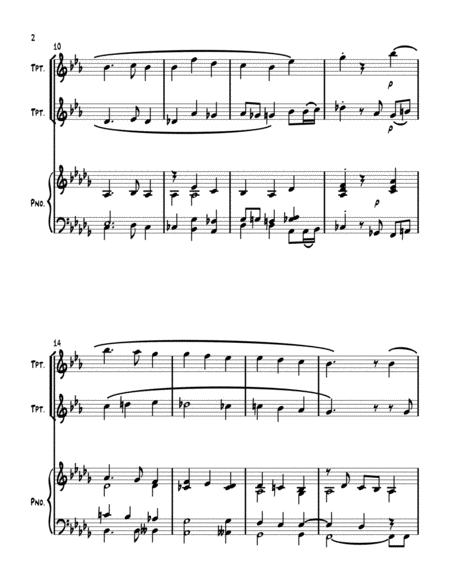 Away In A Manger Trumpet Duet With Optional Piano Accompaniment Page 2
