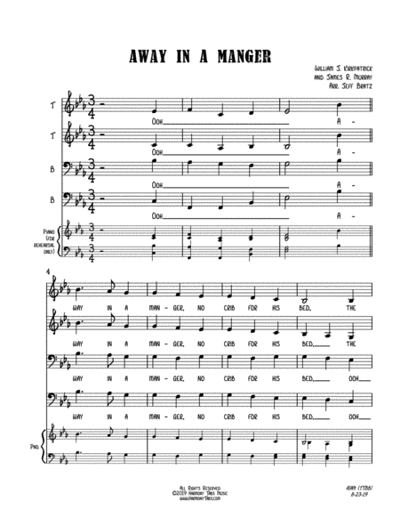 Away In A Manger Ttbb A Cappella Page 2