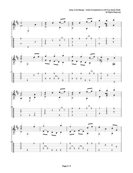 Away In The Manger Open G Fingerstyle Guitar Page 2
