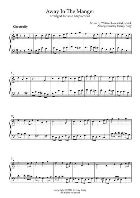 Away In The Manger Solo Harpsichord Page 2