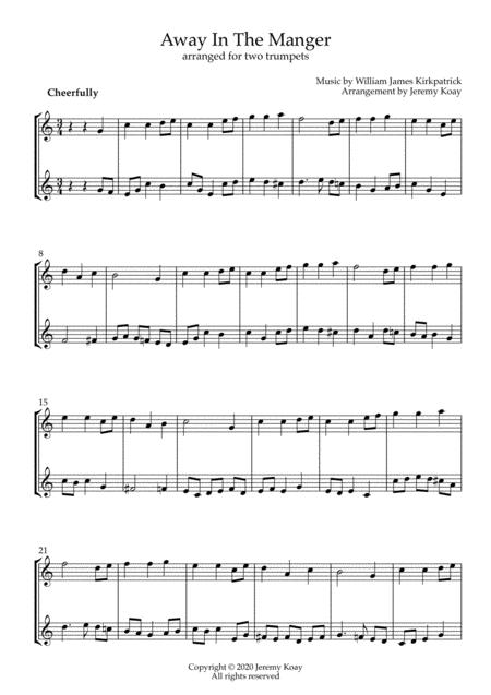 Away In The Manger Trumpet Duet Page 2