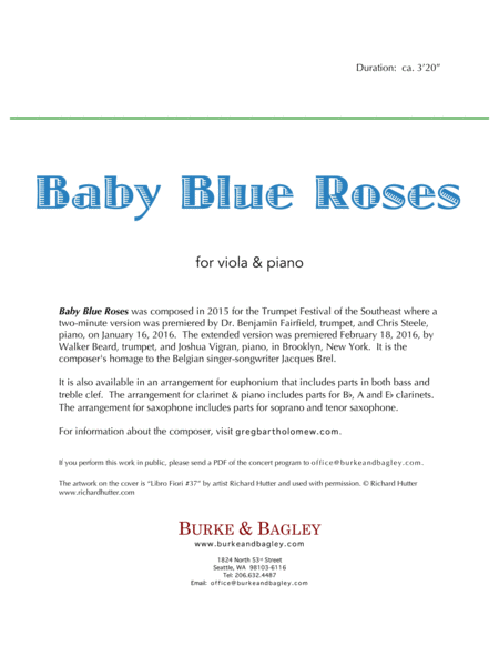 Baby Blue Roses For Viola Piano Page 2