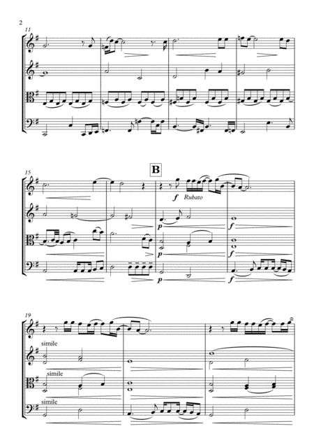 Baby I Love Your Way String Quartet Page 2