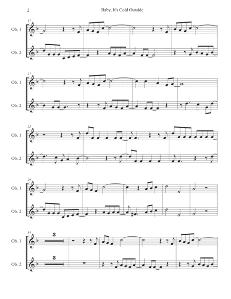 Baby Its Cold Outside Oboe Duet Page 2