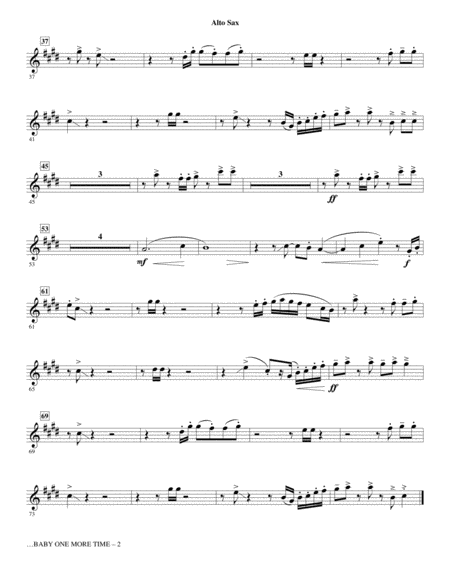 Baby One More Time Arr Mark Brymer Alto Sax Page 2