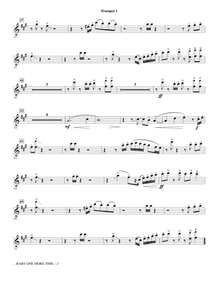 Baby One More Time Arr Mark Brymer Trumpet 1 Page 2