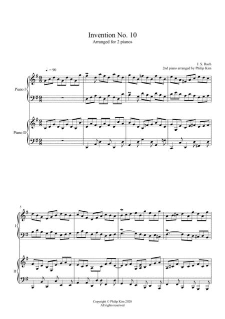 Bach 2 Part Inventions No 10 For 2 Pianos Page 2