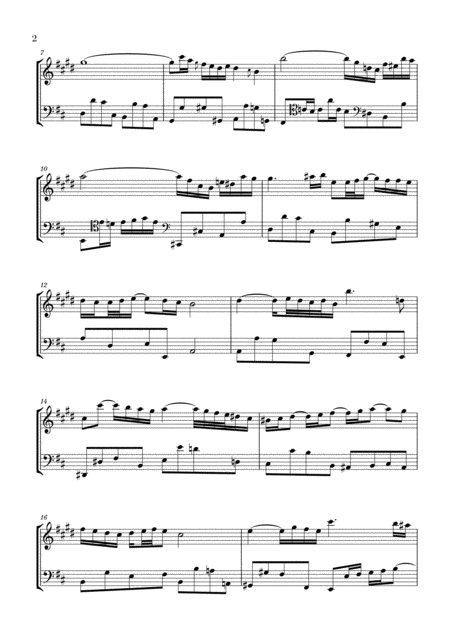 Bach Air On The G String For Clarinet In Bb And Violoncello Page 2