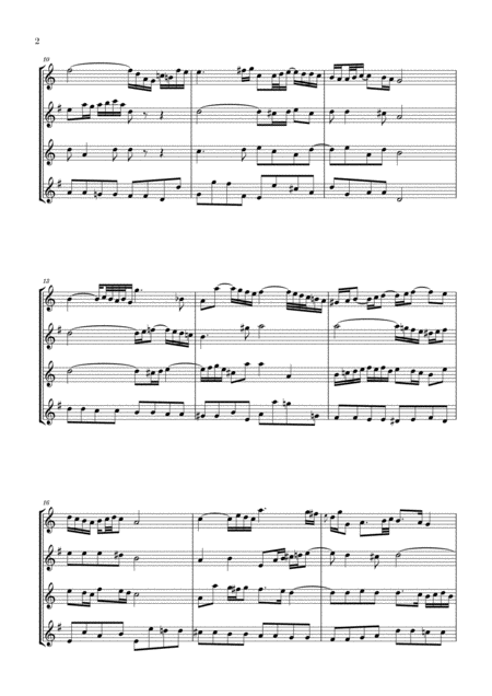 Bach Air On The G String For Saxophone Quartet Page 2
