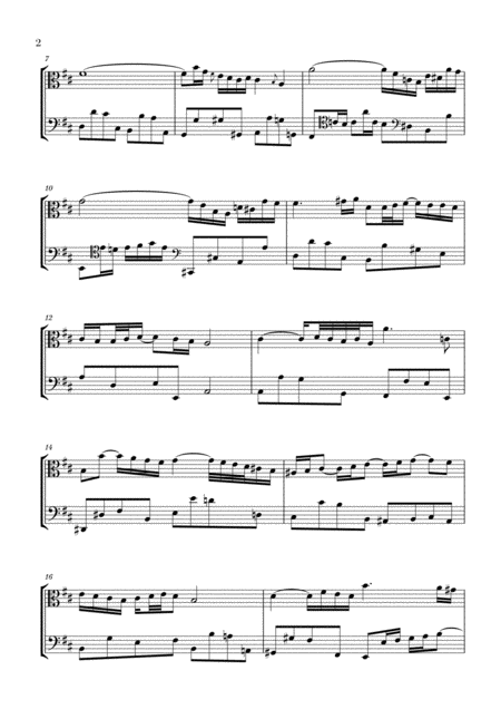 Bach Air On The G String For Viola And Violoncello Page 2