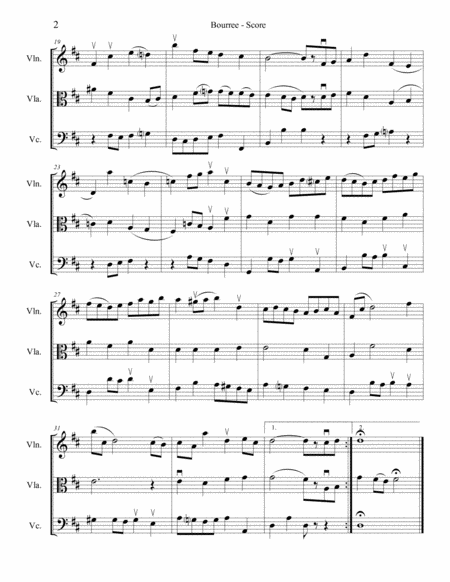 Bach Bourree For String Trio Page 2