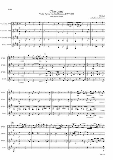 Bach Chaconne For Clarinet Quartet Page 2