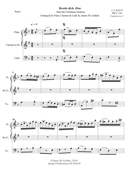 Bach Christmastrio For Flute Clarinet Cello Page 2