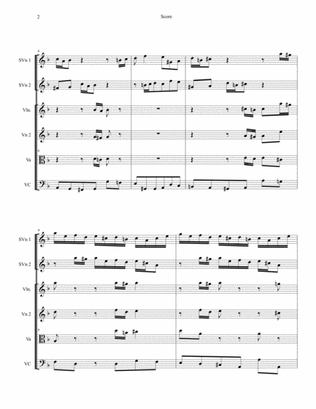 Bach Concerto For 2 Solo Violins And Orchestra In D Bwv 1043 Arranged For 2 Violins And String Quartet Movement 3 Page 2