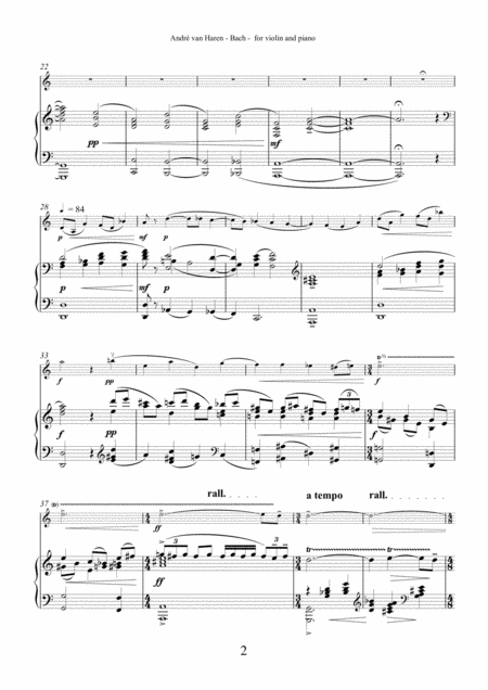 Bach For Violin And Piano Page 2