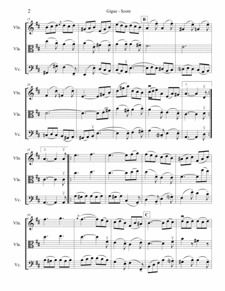 Bach Gigue For String Trio Page 2