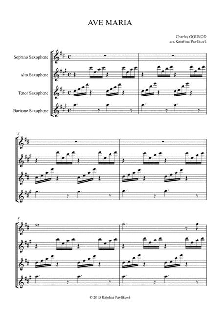 Bach Gounod Ave Maria For Saxophone Quartet Page 2