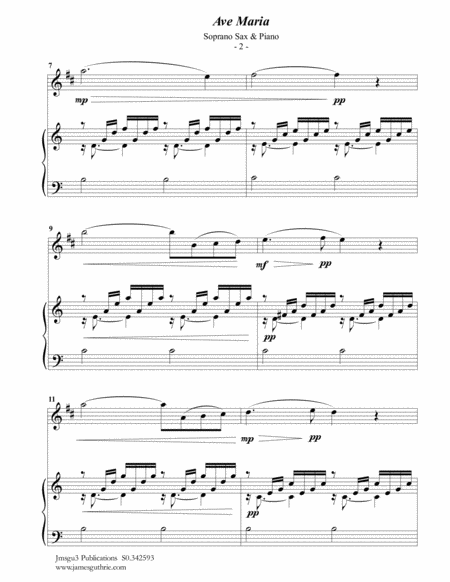 Bach Gounod Ave Maria For Soprano Sax Piano Page 2