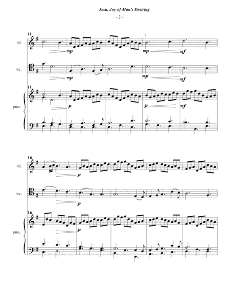Bach Jesu Joy Of Mans Desiring For Piano Trio Page 2