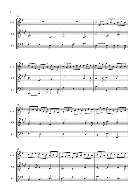 Bach Jesus Bleibet Meine Freude For Violin Clarinet And Cello Page 2