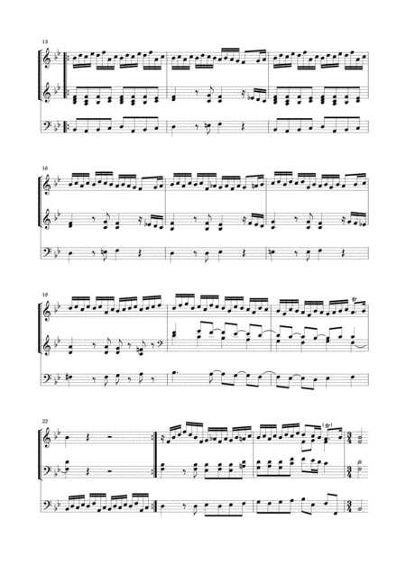 Bach Js Bwv 560 Prelude And Fuga In Bb For Organ 3 Staff Page 2