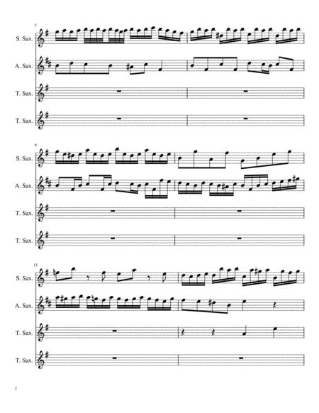 Bach Little Fugue In G Minor Sax Quartet Page 2