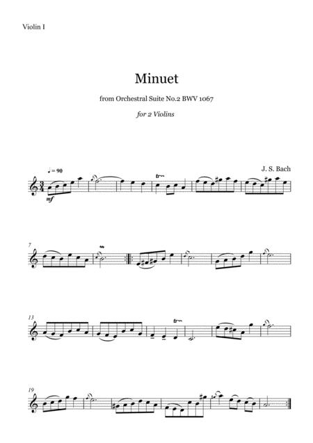 Bach Minuet From Orchestral Suite No 2 2 Violins Page 2