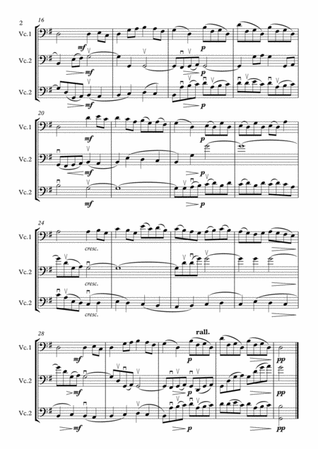 Bach Musette 3 Cellos Cello Trio Cello Group Page 2