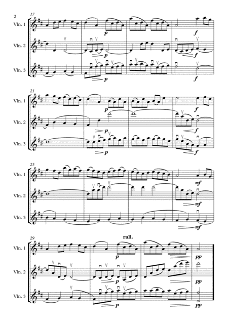 Bach Musette 3 Violins Violin Trio Violin Group Page 2