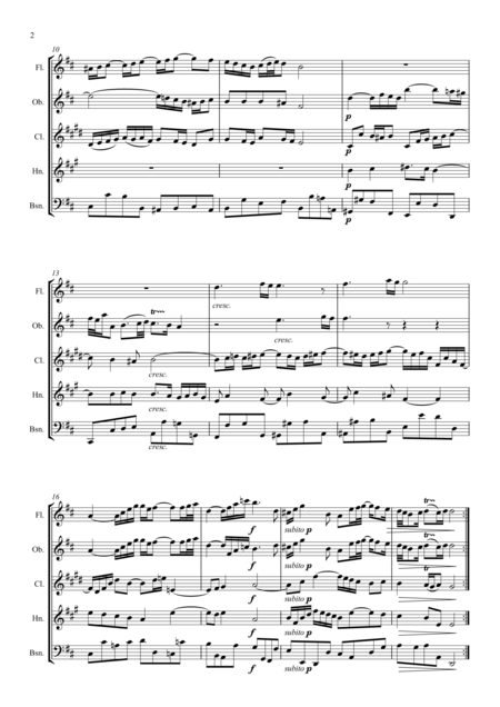 Bach Orchestral Suite In D Air On A G String Wind Quintet Page 2