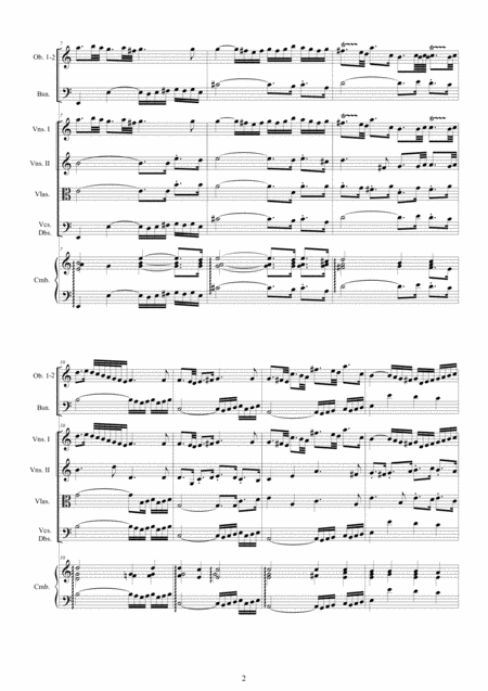 Bach Orchestral Suite No 1 In C Major Bwv 1066 For Two Oboes Bassoon Strings And Cembalo Page 2