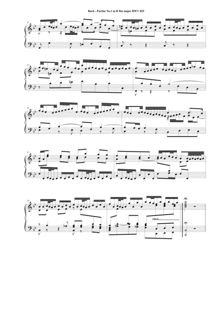 Bach Partita No 1 In B Flat Major Bwv 825 For Piano Page 2