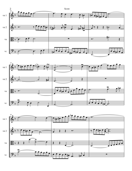 Bach Prelude Bwv 849 Transcribed For String Quartet Page 2