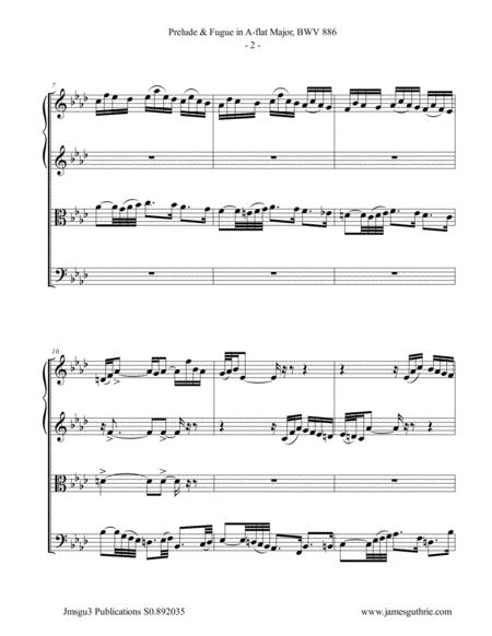 Bach Prelude Fugue No 17 In A Flat Major Bwv 886 For String Quartet Page 2