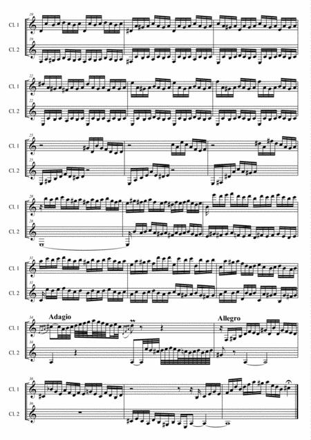 Bach Prelude Ii C Moll From The Well Tempered Clavier Book I For 2 Clarinets Page 2